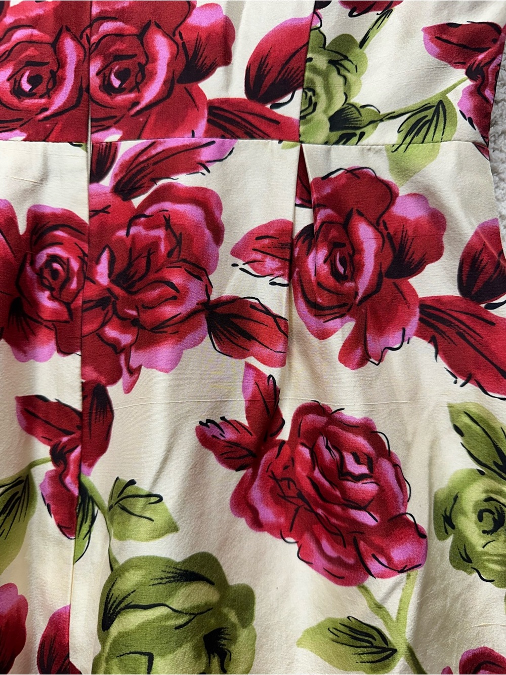Laundry by Shelli Segal 100% Silk Floral Rose Romantic Sheath Dress Size 8 - Picture 6 of 10